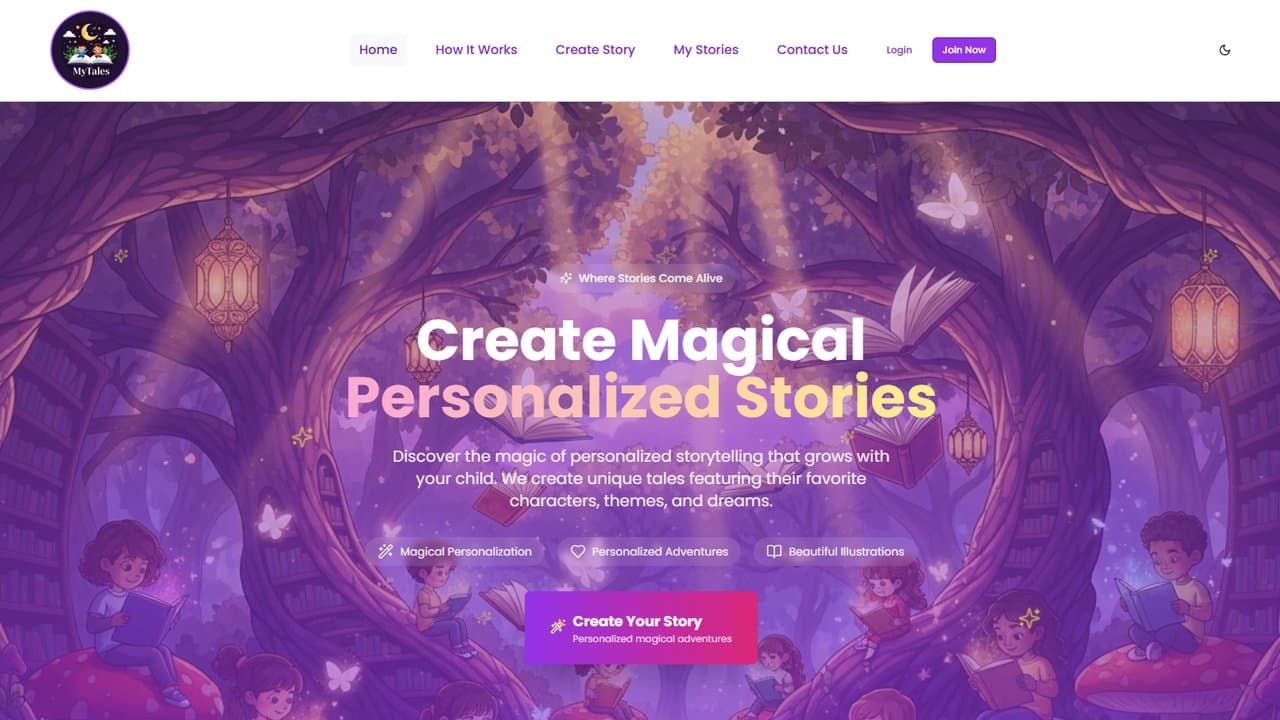 MyTales website screenshot